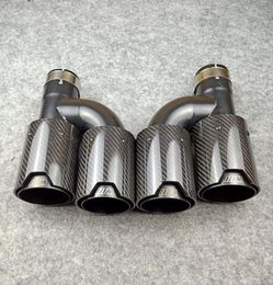 One Pair H Model Titanium Black M Performace Style Pipe Stainless Steel Exhaust Pipes Muffler For Nozzle Tails Dual Exhausts Tips1906332