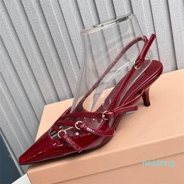 Designer -Sandals Conical heel pumps heels 5.5 CM kitten Hee Leather sole Women's luxury Dress Shoes Party wedding Evening shoes