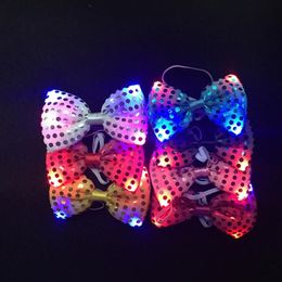 Party Decoration Glow Led Flash Bow Tie Child Adult Gift Birthday Concert Wedding Supplies Glowing In Dark267I