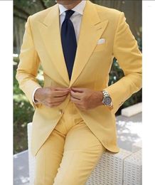 Men's Suits Men Slim Fit Business Suit Wedding Groom Party 2-Piece Jacket Pants Notch Lapel Formal Casual