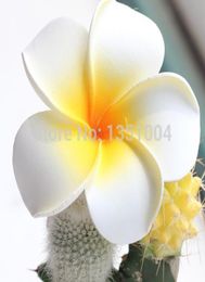 2quot 5cm Hawaiian PE Plumeria flower Frangipani foam Flower for headwear 100pcslot 1508956