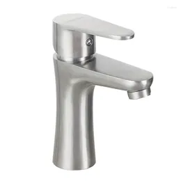 Kitchen Faucets 304 Stainless Steel Basin Faucet Small Waist Single Hole Cold And Mixing