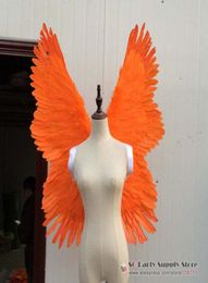 Costume Orange angel feather wins Opening show Catwalk shows props fit for adultchild 10085cm EMS 7943444