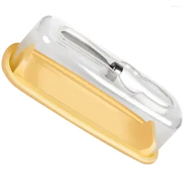 Dinnerware Sets 1 Set Of Butter Holder Box With Lid Cutting Server Case Storage Container