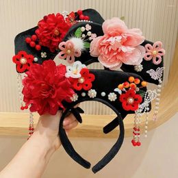 Hair Accessories Flower Chinese Style Headwear Tassel Bow Hanfu Clip Year Antique Headdress