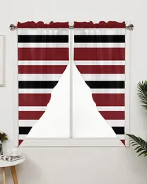 Curtain Red Black White Stripes Window Treatments Curtains For Living Room Bedroom Home Decor Triangular