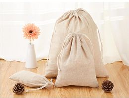 Cotton Linen Drawstring Bag New Arrived Custom 8x10cm 9x12cm 10x15cm 13x17cmDifferent SizeJewelry Gift Packaging Pouch50pcs9364079