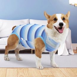 Dog Apparel Small/Medium Sized Post-Op Breasted Clothes Pet Recovery Onesie Cosy Teddy Four-Legged Pyjamas Anti-Pet Licking