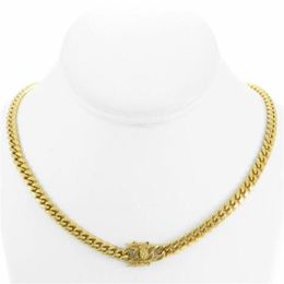 6MM Men 14K Gold Plated Close Tight Miami Cuban Chain Triple Box Lock 24 inches262q