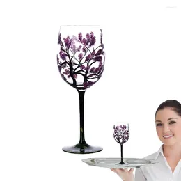 Wine Glasses Four Season Seasons Tree Design Hand Painted Art Lolita Lovers Large Glass