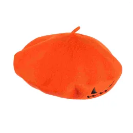 Berets Pumpkin Beret Halloween Props Travelling Decor Modern Style Hat Decorate Party Woollen Caps Theme Child