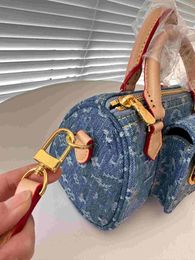 Luxury denim pillow bag designer bag women Boston bowling bags fashion crossbody purse shoulder purse handbag 2024
