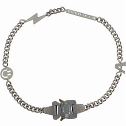 Hip-hop Thick Chain Metal Lock Necklace Men's And Women's Titanium Steel Short Locomotive Buckle Clavicle Chokers193Q