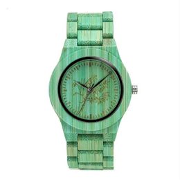 SHIFENMEI Brand Mens Watch Colourful Bamboo Fashion Atmosphere Metal Crown Watches Environment Protection Simple Quartz Wristwatche251i
