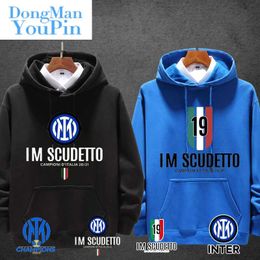 Inter Milan Inter Sweatshirt Inter Milan Serie AChampionship Football Fan Hooded Men's and Women's Fleece Jacket Clothes