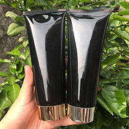 200g Black Squeeze Tube 200ml Facial Cleaner Container Body Lotion Packaging Empty Cosmetic Bottles239E