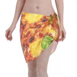Women's Swimwear Sexy Pareo Scarf Pizza Italian Lunch Beach Cover Up Wrap Kaftan Sarong Skirts Tortilla Wear Bikini Ups