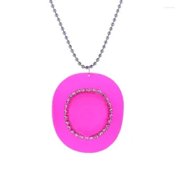 Chains Sparkling Ball Pendant Necklace For Women Stylish And Eye Catching Jewelries Playful Disc Chain