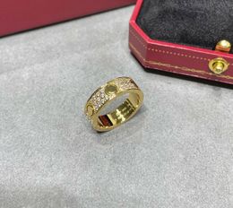 2024 Luxury quality V gold material charm punk band ring with diamond in three colors plated have stamp box PS2087