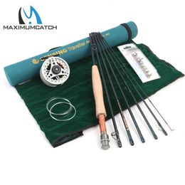 Fishing Accessories Maximumcatch 9FT 5 6 7 8WT 7pcs Traveler Fly Rod Combo Graphite IM10 30T 36T Carbon Fiber with reel 231211