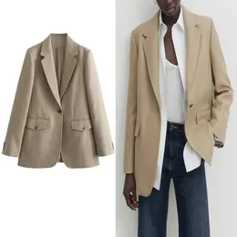 Women's Suits Women OL Commuter Style Suit Coat Lapel Long Sleeves Button Up Blazer 2024 Autumn Fashion Office Ladies Casual