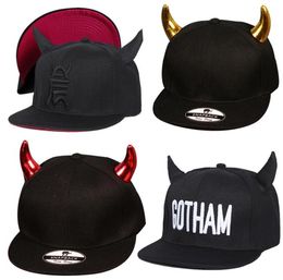 2017 Fashion Novelty Bones Gorras Snapbacks hats Little Devil Horns Ears Hip Hop Baseball hats Female Men Women Cap Funny5167084