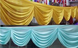 wedding backdrop curtain swag ice silk fabric Decor wedding drapery design for table skirts party banquet backdrop decoration7264825