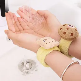 Towel Wrist Towels For Washing Face Quick-Drying Anime Cuffs Reusable Clap Ring Wristband Prevent Water Spilling