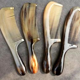 Hair Brushes High Quality women's Horn Comb Natural Yak Horn Comb Fine Tooth Comb Anti Static Comb Hair Comb for Men 231211