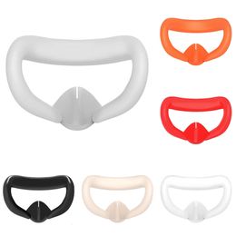 New Silicone VR Face Mask Sweatproof Mask Face Cushion Lightproof Mask Face Pad Washable Replacement for Meta- Quest 3 Accessories