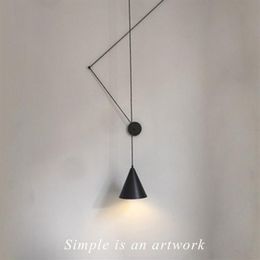 Creative Modern Pendant Lamp Light LED DIY Long Cord Hanging Lamp Metal Lampshade Lighting Fixtures Bedroom Dining Cafe Bar Club216F