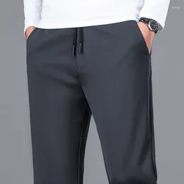 Pantaloni da uomo Primavera Autunno Casual Uomo Pantaloni sportivi elasticizzati Vita elastica Abbigliamento sportivo classico nero grigio blu navy di alta qualità