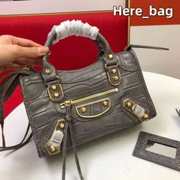 Luxury Designer Women's Classic Bag Crocodile Leather Top Handle City High Quality Five-Color Motorcycle Bags Handbag Totes bag