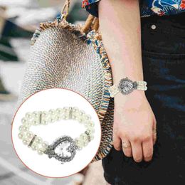 Wristwatches Ladies Bracelet Watch Fashionable Quartz For Girl Lady Wrist Square Women Rhinestone Casual Rhinestones