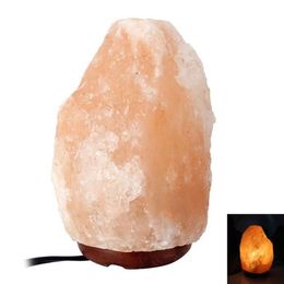 Premium Quality Himalayan Ionic Crystal Salt Rock Lamp with Dimmer Cable Cord Switch US Socket 1-2kg - Natural276q