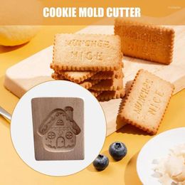 Baking Moulds Wooden Christmas Cookie Molds Festive Cutter Biscuit Engraved Press Mold Non Sticky Embossing Intricately Shaped Treats