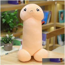 Stuffed Plush Animals Fun Kawaii Long Penis Toys Pillow Sexy Soft Funny Cushion Simation Home Gift For Girlfriend Q0727 Drop Deliv Otqtk