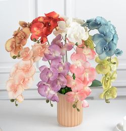 Artificial Butterfly Orchid Silk Flower Bouquet Phalaenopsis Wedding Home Decor Fashion DIY Living Room Art Decoration3313532