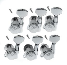 Guitar String Inline Tuning Pegs Locking Tuners Keys Machine Heads 6L Chrome3226615