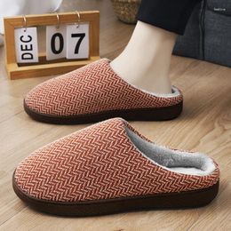 Slippers Men Winter Warm Short Plush House Non-Slip Soft Shoes Women Comfort Flat Heel Slides Home Indoor Couple