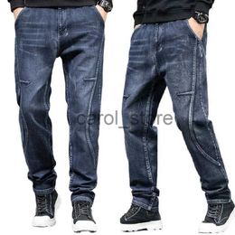 Men's Pants Men's Jeans Harlan Stitching Jeans Loose Mens Hip Hop Baggy Denim Pants Men Cargo Trousers Mens Size 28-44 J231208