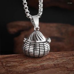 Pendant Necklaces Ladies Exquisite Incense Burner Gawu Box Silver Plated Hollow Coin Sachet Necklace Jewelry Gift For Women