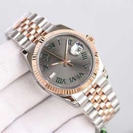 women's 36mm Watches automatic machinery Men's 41mm watch rose gold dial golden stainless steel strap ST9 folding buckle248d