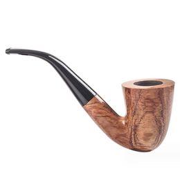 latest Solid Wood Hand Smoking Wooden Cigarette Pipe Cigar tobacco Herbal Filter Pipes Bowl Accessories Tool Tube Oil Rigs