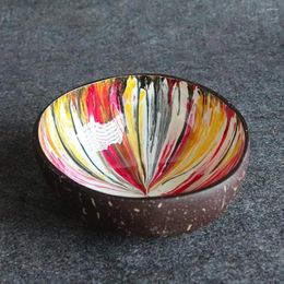 Bowls Beautiful Coconut 7 Styles Bright Coloured Shell Delicate Smooth Natural Candy Reusable