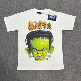 Heavy Made USA Men Green Boy Cartoon Print Cotton Vintage Tee Women Casual designer T Shirts Summer Short Sleeve Skateboard Tshirt 23fw