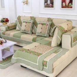 Chair Covers Four Seasons Universal Sofa Cushion Korean Bow Pattern Wave Edge Simple Anti Slip Combination