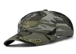 New Men Navy Seal Hat Top Quality Army Green Snapback Hunting Fishing Hat Outdoor Camo Baseball Caps Adjustable Golf Hats2236283