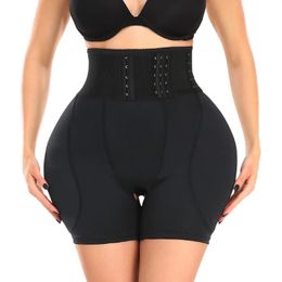 Waist Tummy Shaper Women Hip Padded Shorts High Waist With Hook Tummy Control Panties Sexy Fake Ass Butt Lifter Booty Enhancer Big Buttocks Brief 231211