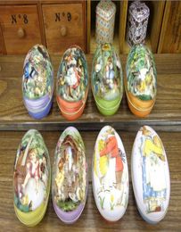 Easter decoration cabochons Fashion easter eggs tin candy storage box 8 all pattens available1864770